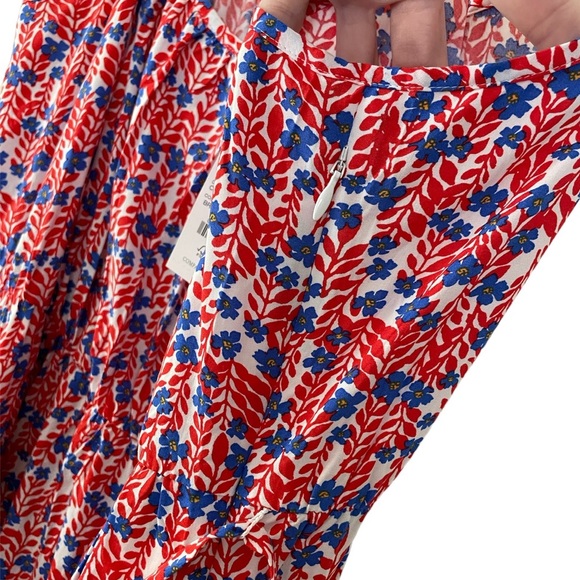 *NWT* J. Crew Sleeveless Ruffle Midi Dress w/ Curved Hem w/Pockets - Picture 8 of 11